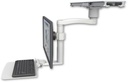 AccessMount™ Ultra ball pivot LCD mount on a ProSlide 28" track slider with a 1" riser, a 12" flat keyboard tray, and an 11" arm
