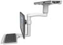 AccessMount™ Ultra ball pivot LCD mount on a ProSlide 28" track slider with a 3" riser, a 12" keyboard tray, and an 11" arm
