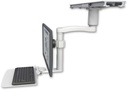 AccessMount™ Ultra ball pivot LCD mount on a ProSlide 28" track slider with a 3" riser, a 12" flat keyboard tray, and an 11" arm