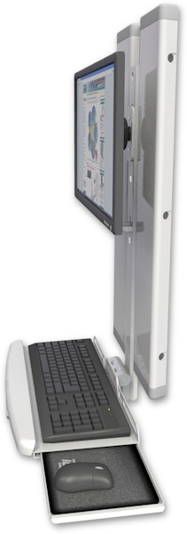 AccessMount™ VT21 Workstation with a wrist-rest keyboard tray