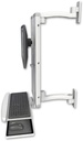AccessMount™ VT21 Dual Arm Workstation with a wrist-rest keyboard tray