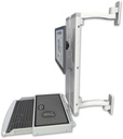 AccessMount™ VT21 Dual Arm Workstation with a work surface keyboard tray