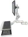 AccessMount™ Ultra 550 LCD mount for a 2" pole with a wrist-rest keyboard tray and an 6" arm