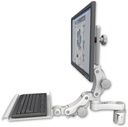 AccessMount™ Ultra 550 LCD mount for a 2" radius with a 12" paralink keyboard tray and an 6" arm
