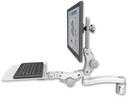 AccessMount™ Ultra 550 LCD mount for a 2" radius with a 12" flat paralink keyboard tray and an 11" arm