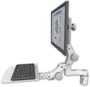 AccessMount™ Ultra 550 LCD mount for a 2" radius with a 12" flat paralink keyboard tray and an 6" arm