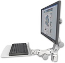 AccessMount™ Ultra 550 LCD mount for a 2" radius with a 12" flat paralink keyboard tray