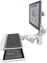 AccessMount™ Ultra 550 LCD mount for a 2" radius with a paralink keyboard tray w/ wrist rest bend