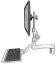 AccessMount™ Ultra 550 LCD mount for a 2" radius with a paralink keyboard tray w/ wrist rest bend