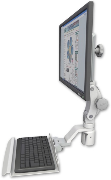 AccessMount™ Ultra 550 LCD mount for a 2" radius with a 12" keyboard tray