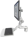 AccessMount™ Ultra 550 LCD mount for a 2" radius with a 12" flat keyboard tray and an 6" arm