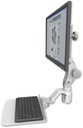 AccessMount™ Ultra 550 LCD mount for a 2" radius with a 12" flat keyboard tray