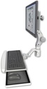 AccessMount™ Ultra 550 LCD mount for a 2" radius with a wrist-rest keyboard tray