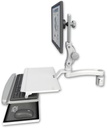 AccessMount™ Ultra 550 LCD mount for a 2" radius with a work surface tray and slide-out keyboard tray and an 11" arm