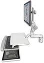 AccessMount™ Ultra 550 LCD mount for a 2" radius with a work surface tray and slide-out keyboard tray and an 6" arm