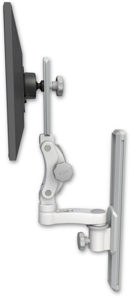 AccessMount™ Ultra 550 LCD mount on a 19" wall track slider with an 6" arm