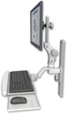 AccessMount™ Ultra 550 LCD mount on a 19" wall track slider with a wrist-rest keyboard tray