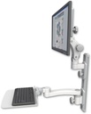 AccessMount™ Ultra 550 LCD mount on a 19" wall track with separate arms, a 12" flat keyboard tray, and an 11" arm