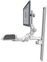 AccessMount™ Ultra 550 LCD mount on a 36" wall track slider with a 12" paralink keyboard tray and an 6" arm