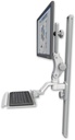 AccessMount™ Ultra 550 LCD mount on a 36" wall track slider with a 12" keyboard tray