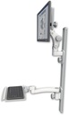 AccessMount™ Ultra 550 LCD mount on a 36" wall track with separate arms, a 12" keyboard tray, and an 11" arm