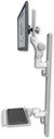 AccessMount™ Ultra 550 LCD mount on a 36" wall track with separate arms and a 12" keyboard tray