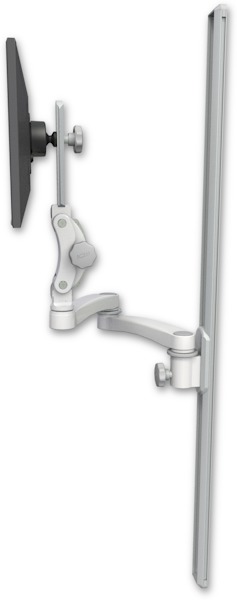 AccessMount™ Ultra 550 LCD mount on a 50" wall track slider with a 20" double-arm