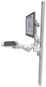 AccessMount™ Ultra 550 LCD mount on a 50" wall track slider with a 12" paralink keyboard tray