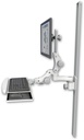 AccessMount™ Ultra 550 LCD mount on a 50" wall track slider with a paralink keyboard tray w/ wrist rest bend and an 6" arm