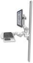 AccessMount™ Ultra 550 LCD mount on a 50" wall track slider with a paralink keyboard tray w/ wrist rest bend
