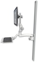 AccessMount™ Ultra 550 LCD mount on a 50" wall track slider with a 12" keyboard tray and an 11" arm
