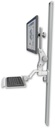 AccessMount™ Ultra 550 LCD mount on a 50" wall track slider with a 12" keyboard tray