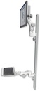 AccessMount™ Ultra 550 LCD mount on a 50" wall track with separate arms and a 12" paralink keyboard tray