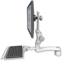 AccessMount™ Ultra 550 LCD desk mount with a 1" riser, a 12" keyboard tray, and an 11" arm