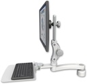 AccessMount™ Ultra 550 LCD desk mount with a 1" riser, a 12" flat keyboard tray, and an 11" arm