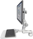 AccessMount™ Ultra 550 LCD desk mount with a 1" riser, a 12" flat keyboard tray, and an 6" arm