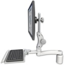 AccessMount™ Ultra 550 LCD desk mount with a 3" riser, a 12" keyboard tray, and an 11" arm