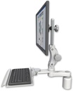 AccessMount™ Ultra 550 LCD desk mount with a 3" riser, a 12" keyboard tray, and an 6" arm