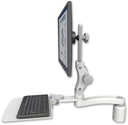 AccessMount™ Ultra 550 LCD desk mount with a 3" riser, a 12" flat keyboard tray, and an 11" arm