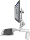 AccessMount™ Ultra 550 LCD desk mount with a 5" riser, a 12" keyboard tray, and an 6" arm