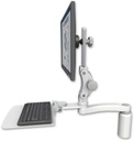 AccessMount™ Ultra 550 LCD desk mount with a 5" riser, a 12" flat keyboard tray, and an 11" arm