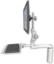 AccessMount™ Ultra 550 LCD desk mount with a 7.5" riser, a 12" keyboard tray, and an 11" arm
