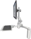 AccessMount™ Ultra 550 LCD desk mount with a 7.5" riser, a 12" keyboard tray, and a 20" double-arm