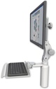 AccessMount™ Ultra 550 LCD desk mount with a 7.5" riser and a 12" keyboard tray