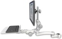 AccessMount™ Ultra 550 LCD mount for a 1.5" pole with a 12" flat paralink keyboard tray and an 11" arm