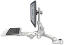 AccessMount™ Ultra 550 LCD mount for a 1.5" pole with a 12" flat paralink keyboard tray and a 20" double-arm