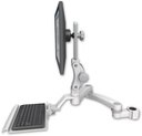 AccessMount™ Ultra 550 LCD mount for a 1.5" pole with a 12" keyboard tray and a 20" double-arm