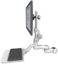 AccessMount™ Ultra 550 LCD mount for a 1.5" pole with a 12" flat keyboard tray and an 6" arm