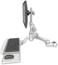 AccessMount™ Ultra 550 LCD mount for a 1.5" pole with a wrist-rest keyboard tray and a 20" double-arm