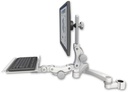 AccessMount™ Ultra 550 LCD mount for a 1.75" pole with a 12" paralink keyboard tray and a 20" double-arm